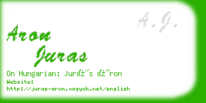 aron juras business card